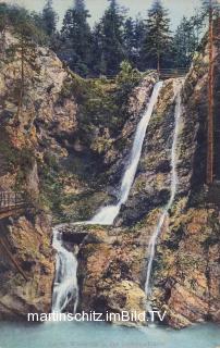 Tarvis, Wasserfall in der Schlitza-Schlucht - Coccau - alte historische Fotos Ansichten Bilder Aufnahmen Ansichtskarten 