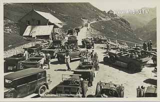 Autoverkehr beim Glocknerhaus - alte historische Fotos Ansichten Bilder Aufnahmen Ansichtskarten 