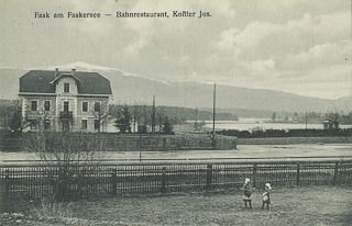 Bahnrestaurant Koftler - Finkenstein am Faaker See - alte historische Fotos Ansichten Bilder Aufnahmen Ansichtskarten 
