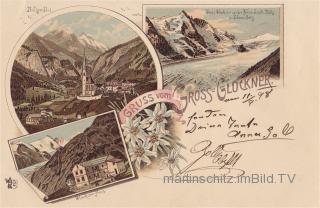 3 Bild Litho Karte - Gross Glockner - Oesterreich - alte historische Fotos Ansichten Bilder Aufnahmen Ansichtskarten 