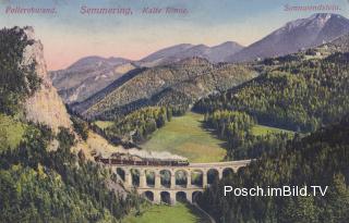 Semmeringbahn, Polrosswand - Niederösterreich - alte historische Fotos Ansichten Bilder Aufnahmen Ansichtskarten 