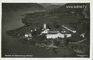 Luftbildaufnahme von Ossiach - Feldkirchen - alte historische Fotos Ansichten Bilder Aufnahmen Ansichtskarten 