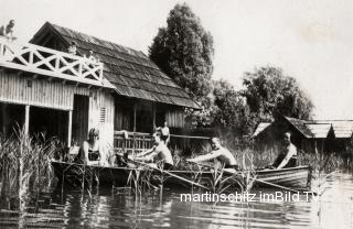 Bernolds erstes Boots und Badehaus - Drobollach am Faaker See - alte historische Fotos Ansichten Bilder Aufnahmen Ansichtskarten 