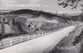 Packstraße mit Hirschegger Alpe - Steiermark - alte historische Fotos Ansichten Bilder Aufnahmen Ansichtskarten 