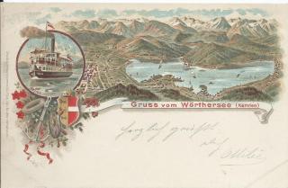 Gruss vom Wörthersee - Klagenfurt(Stadt) - alte historische Fotos Ansichten Bilder Aufnahmen Ansichtskarten 