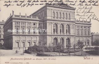 Musikvereins Gebäude - Wien - alte historische Fotos Ansichten Bilder Aufnahmen Ansichtskarten 