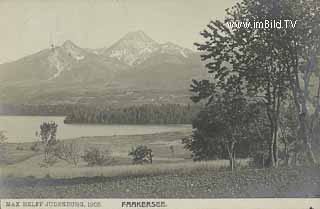 Blick v. Drobollach auf Faakersee und Mittagskogel - Drobollach am Faaker See - alte historische Fotos Ansichten Bilder Aufnahmen Ansichtskarten 