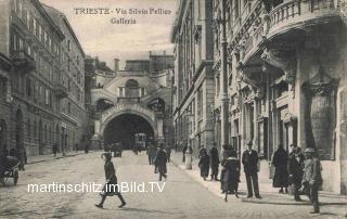 Triest, Via Silvio Pellico - Italien - alte historische Fotos Ansichten Bilder Aufnahmen Ansichtskarten 