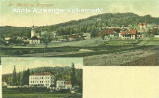 2 Bild Karte Klagenfurt St. Martin - alte historische Fotos Ansichten Bilder Aufnahmen Ansichtskarten 