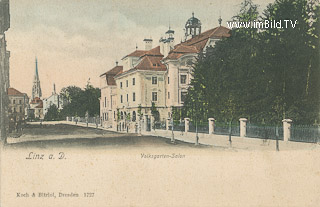 Linz - Volksgartensalon - alte historische Fotos Ansichten Bilder Aufnahmen Ansichtskarten 