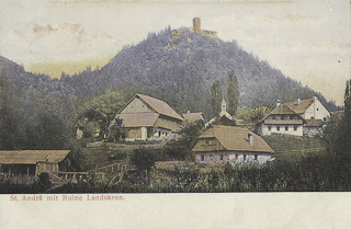 St. Andrä mit Burgruine Landskron - St. Andrä - alte historische Fotos Ansichten Bilder Aufnahmen Ansichtskarten 