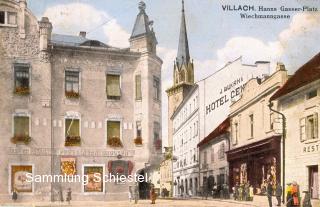 Das Hotel Zentral, um 1911 - Villach - alte historische Fotos Ansichten Bilder Aufnahmen Ansichtskarten 