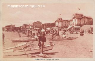 Grado, Strandleben - Italien - alte historische Fotos Ansichten Bilder Aufnahmen Ansichtskarten 