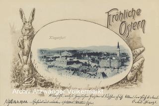 Klagenfurt Osterkarte - Oesterreich - alte historische Fotos Ansichten Bilder Aufnahmen Ansichtskarten 