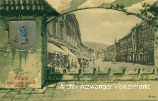 Villach Hauptplatz - alte historische Fotos Ansichten Bilder Aufnahmen Ansichtskarten 