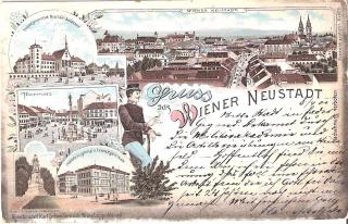Gruss aus Wiener Neustadt  - alte historische Fotos Ansichten Bilder Aufnahmen Ansichtskarten 