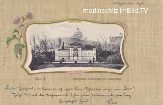 Wien, Grillparzer Monument im Volksgarten - alte historische Fotos Ansichten Bilder Aufnahmen Ansichtskarten 