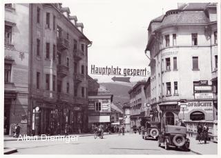 Villach, 8.Mai Platz mit Blick zum Hauptplatz - alte historische Fotos Ansichten Bilder Aufnahmen Ansichtskarten 