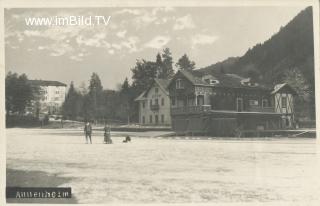 Villach St. Andrä - Eislaufen bei Seehof - alte historische Fotos Ansichten Bilder Aufnahmen Ansichtskarten 