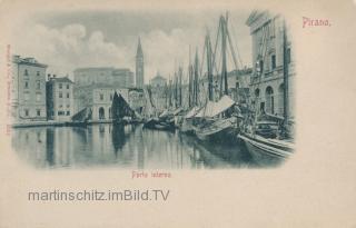 Piran, Porto Interno - alte historische Fotos Ansichten Bilder Aufnahmen Ansichtskarten 