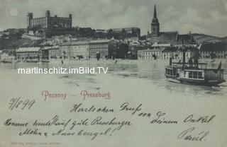 Pressburg - Mondscheinkarte - alte historische Fotos Ansichten Bilder Aufnahmen Ansichtskarten 