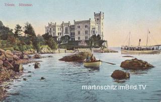 Trieste Schloß Miramar - alte historische Fotos Ansichten Bilder Aufnahmen Ansichtskarten 