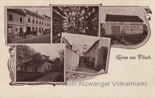 Villach, Italienerstrasse 8  - alte historische Fotos Ansichten Bilder Aufnahmen Ansichtskarten 