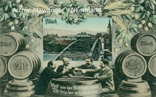 Villach Draubrücke - Villach - alte historische Fotos Ansichten Bilder Aufnahmen Ansichtskarten 