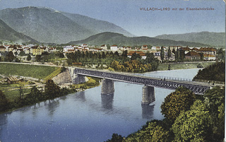 Eisenbahnbrücke - Villach - alte historische Fotos Ansichten Bilder Aufnahmen Ansichtskarten 