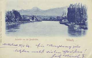 Aussicht von der Draubrücke - Villach - alte historische Fotos Ansichten Bilder Aufnahmen Ansichtskarten 