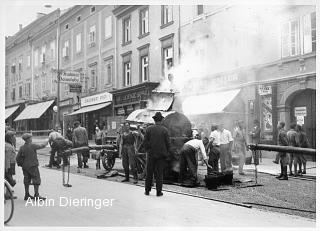 Hauptplatz Straßenerneuerung - Villach-Innere Stadt - alte historische Fotos Ansichten Bilder Aufnahmen Ansichtskarten 