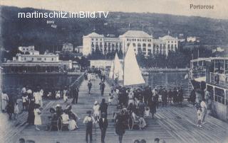 Portorose mit Kapinslki Palace Hotel - alte historische Fotos Ansichten Bilder Aufnahmen Ansichtskarten 