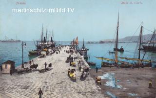 Trieste Mole San Carlo - alte historische Fotos Ansichten Bilder Aufnahmen Ansichtskarten 