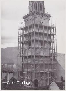 Stadtpfarrkirche St. Jakob, Kirchturmsanierung - Villach - alte historische Fotos Ansichten Bilder Aufnahmen Ansichtskarten 