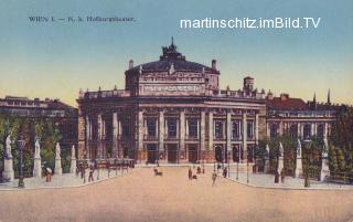 Wien, K.K. Hofburgtheater - Wien - alte historische Fotos Ansichten Bilder Aufnahmen Ansichtskarten 