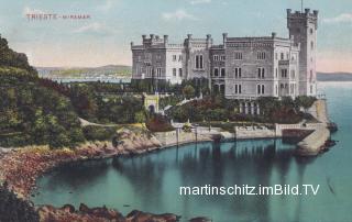 Trieste, Schloß Miramar - Triest - alte historische Fotos Ansichten Bilder Aufnahmen Ansichtskarten 