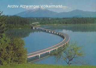 Völkermarkt, Neue Stausee - Draubrücke - Kärnten - alte historische Fotos Ansichten Bilder Aufnahmen Ansichtskarten 