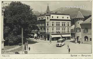 Spittal - Burgplatz - Kärnten - alte historische Fotos Ansichten Bilder Aufnahmen Ansichtskarten 