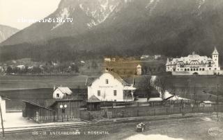 Unterbergen Bahnhof mit Karawankenhof - alte historische Fotos Ansichten Bilder Aufnahmen Ansichtskarten 