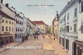 Spittal an der Drau, Hauptplatz - Spittal an der Drau - alte historische Fotos Ansichten Bilder Aufnahmen Ansichtskarten 