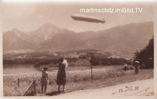 Graf Zeppelin überm Faakersee - Drobollach am Faaker See - alte historische Fotos Ansichten Bilder Aufnahmen Ansichtskarten 