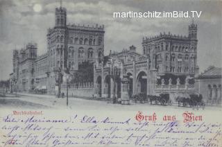 Wien, Nordbahnhof - Mondscheinkarte  - alte historische Fotos Ansichten Bilder Aufnahmen Ansichtskarten 