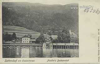 Nindlers Badeanstalt - Treffen am Ossiacher See - alte historische Fotos Ansichten Bilder Aufnahmen Ansichtskarten 