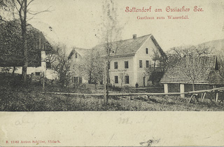 Gasthof zum Wasserfall - Treffen am Ossiacher See - alte historische Fotos Ansichten Bilder Aufnahmen Ansichtskarten 