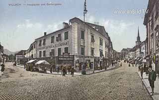 Villach - Hauptplatz - Gerbergasse - Gerbergasse - alte historische Fotos Ansichten Bilder Aufnahmen Ansichtskarten 