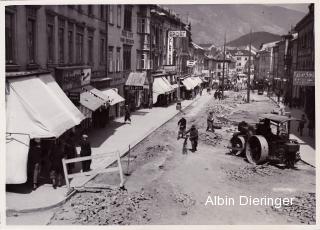 Dreifaltigkeitssäule Fundamentherstellung, - Villach-Innere Stadt - alte historische Fotos Ansichten Bilder Aufnahmen Ansichtskarten 