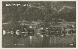 Annenheim vom See - Treffen am Ossiacher See - alte historische Fotos Ansichten Bilder Aufnahmen Ansichtskarten 