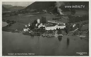 Luftbildaufnahme von Ossiach - Feldkirchen - alte historische Fotos Ansichten Bilder Aufnahmen Ansichtskarten 