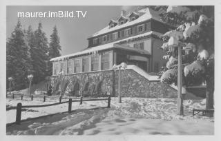 Berghotel im Winter - Treffen am Ossiacher See - alte historische Fotos Ansichten Bilder Aufnahmen Ansichtskarten 