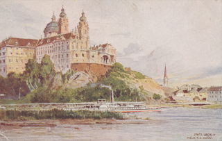 Melk a.d. Donau, Schloss - alte historische Fotos Ansichten Bilder Aufnahmen Ansichtskarten 